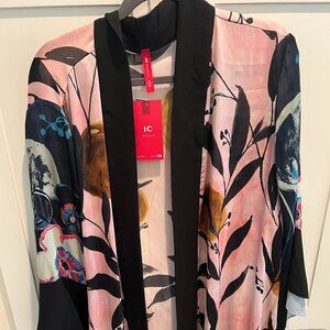 IC by Connie K  Artistic Floral Kimono, brand new with tags  Size 3X